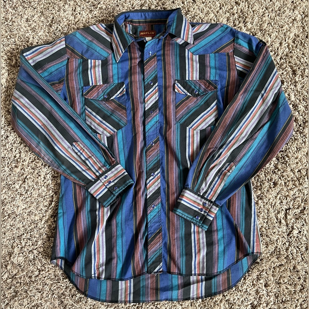 Men’s Vintage Striped Button Down